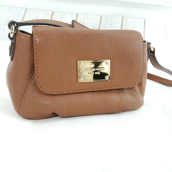 Michael Kors Womens Acorn Brown Leather Adjustable - Picture 1 of 14